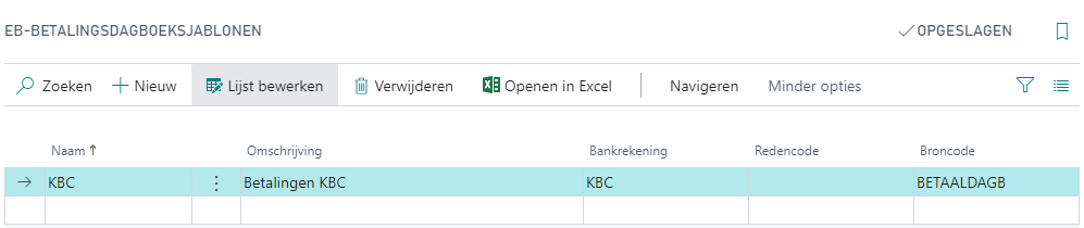 Betalingsdagboeksjablonen