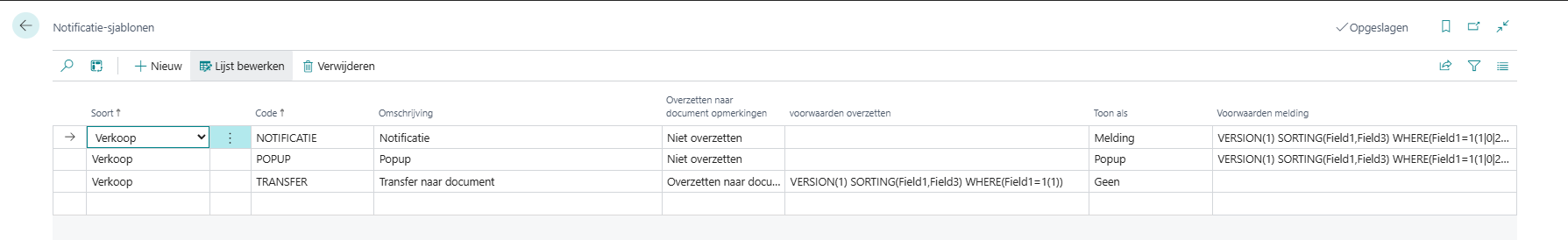 Notificatie-sjablonen