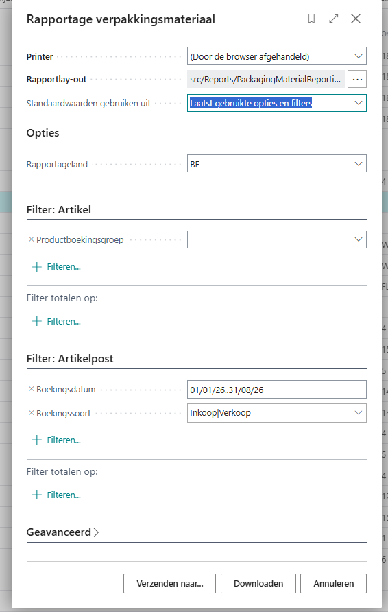 Rapportage Verpakkingsmateriaal